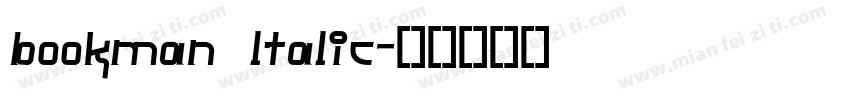 bookman ltalic字体转换